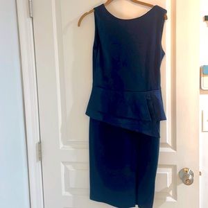 3/$10 Bar III navy peplum dress XS
